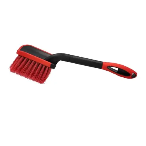 NIGRIN Performance Auto-Waschbürste, 38 cm, rot/schwarz, schonende Reinigung für alle Lacke