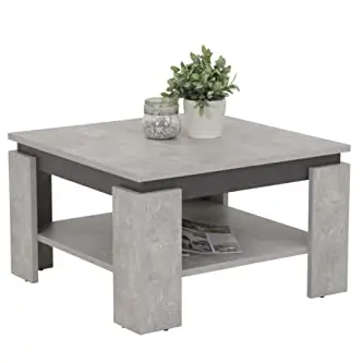 Hela Couchtisch Tim, quadratisch, in Betonoptik/Anthrazit, 68 x 68 x 41 cm