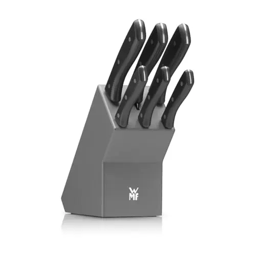 WMF 7-teiliges Küchenmesser Set mit Holzblock und Messerset