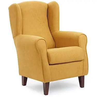Sillonea Ohrensessel Rom: Ergonomischer Sessel für Lesen und Entspannen, schmutzabweisender Stoff, Maße: 100 x 74 x 77 cm