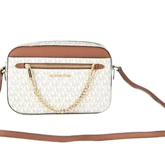 Michael Kors Jet Set Umhängetasche, Saffiano-Leder, Vanille, Klein