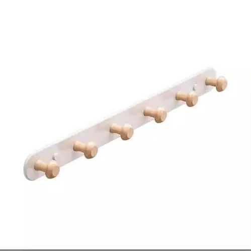 JNEYVIC Wandhalter mit 5 Haken, milchweiß
