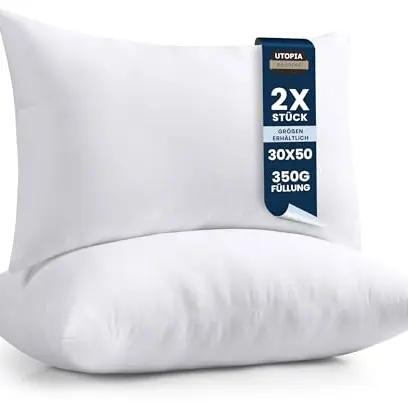 Utopia Bedding 2er Set Kissenfüllung 30 x 50 cm (Weiß)
