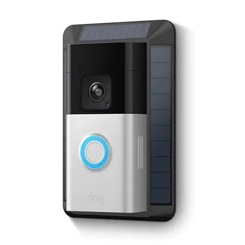 Ring Akku-Videotürklingel Pro + Ring Solarladegerät (2. Generation) Kabellose Sicherheitskamera