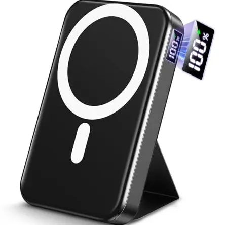 Magnetische Powerbank für MagSafe mit 22.5W Schnellladung und LED-Display für iPhone 16/15/14/13/12 Pro Max