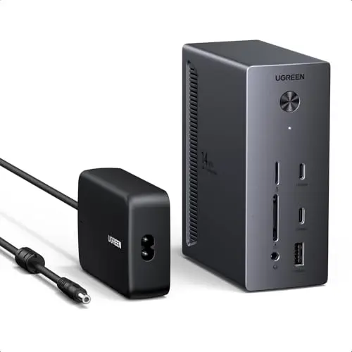 UGREEN Revodok Pro 314 Docking Station für 3 Monitore mit 8K DP/4K HDMI, 100W Aufladung, inkl. 140W Netzteil und Kabel