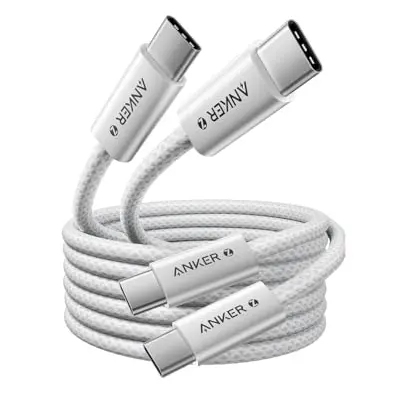Anker 240W USB C Kabel, 2er Pack, 1,8m, Schnellladekabel, kompatibel mit iPhone, Samsung, MacBook, iPad
