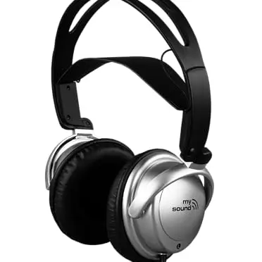 MaxTrack Over Ear Kopfhörer - Stereo Kopfhörer mit Schaumstoff-Ohrpolstern für TV, Podcast und PC