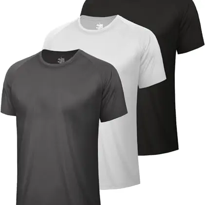 BOOJO Sport T-Shirts für Herren - Kurzarm, schnelltrocknend, ideal für Fitness und Training (1, 3 oder 5er Pack)