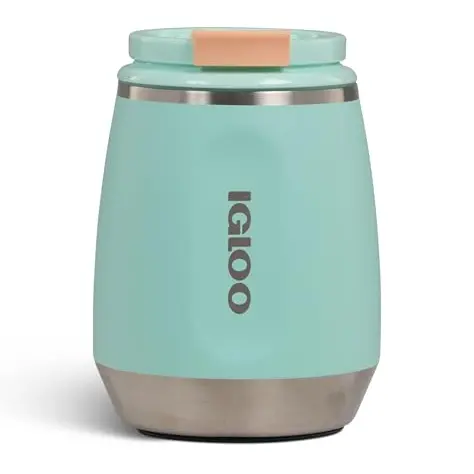 IGLOO Wine Weinbecher – Doppelwandiger Edelstahl Thermobecher mit Deckel, 300ml – Stilvoller Weinkühler für unterwegs