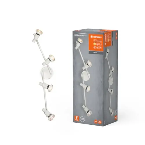 LEDVANCE LED SPOT GU10 4 x 3,4W, 920lm, weiß, warmweiß, zeitloses Design, verstellbare Köpfe
