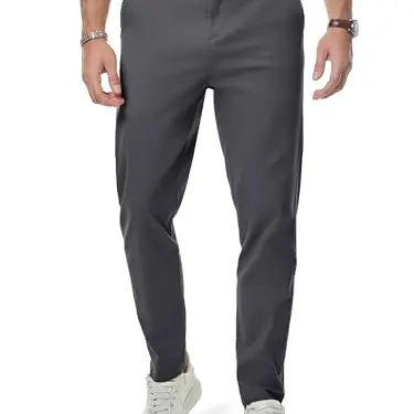 Elegancity Herren Chino Hose - Dunkelgrau, Casual Freizeithose