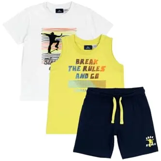 Chicco Kinder Set: T-Shirt, Shorts & Unterhemd aus 100% Baumwolle für frühlingshafte Outfits