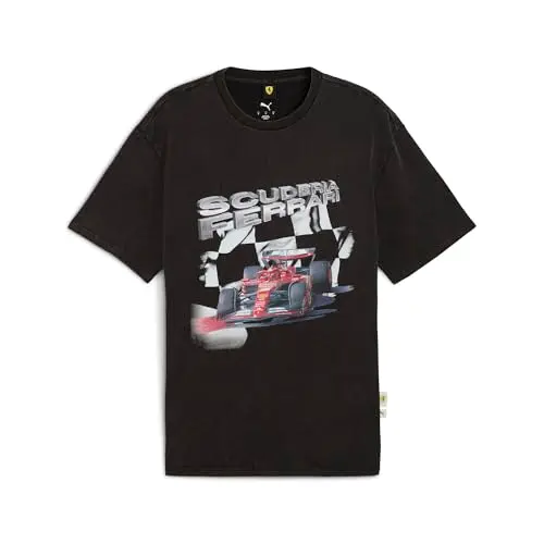 PUMA Herren T-Shirt Scuderia Ferrari Sportswear, schwarz