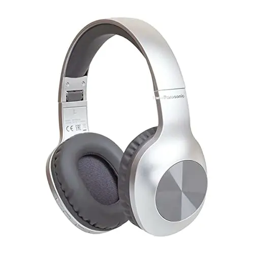 Panasonic RB-HX220BDES Kabellose Over-Ear-Kopfhörer mit Extra Bass und Faltbarem Design, Silber
