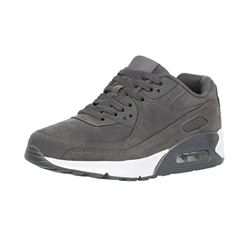 Elara Unisex Sportsneaker für Damen und Herren, Lauf- und Turnschuhe, Chunkyrayan G20-W, Größe 38, Grau