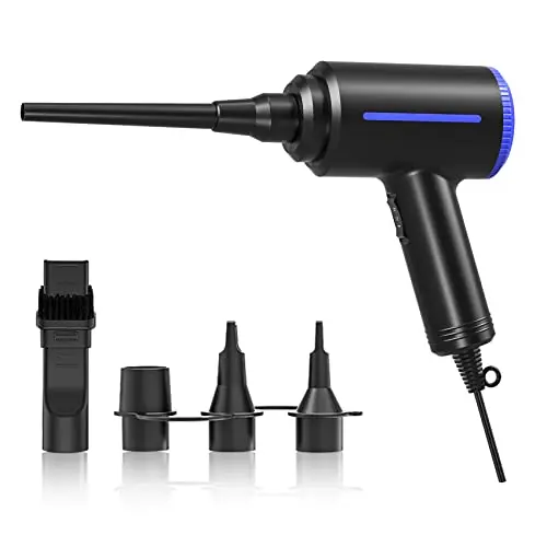 ATEngeus Elektrisches Staubgebläse, 500W - 2-Gang Air Duster für PC, Büro, Sofa und Auto-Reinigung