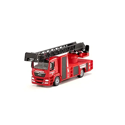 Siku 2114 Feuerwehr Drehleiter 1:50 Rot aus Metall/Kunststoff