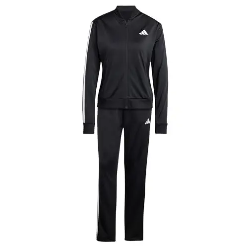 adidas Damen Essentials 3-Stripes Jogginganzug Schwarz, L