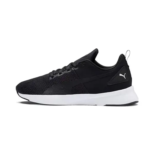PUMA Flyer Runner Unisex Turnschuh, schwarz/weiß, Größe 44,5 EU