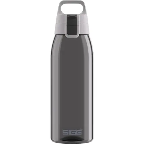 Sigg Tritan Trinkflasche Total Color ONE Anthracite 1L - Auslaufsicher und Spülmaschinenfest - Grau