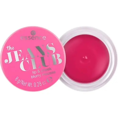 essence the JEANS CLUB Lippen- und Wangenmousse Nr. 01, Pink, matt, vegan, ölfrei, 1er Pack (8g)
