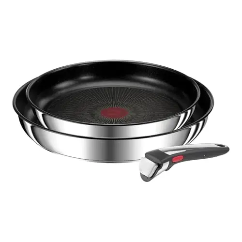 Tefal Ingenio Preference 3-teiliges Pfannenset mit abnehmbaren Griff, stapelbar und platzsparend, induktionsgeeignet