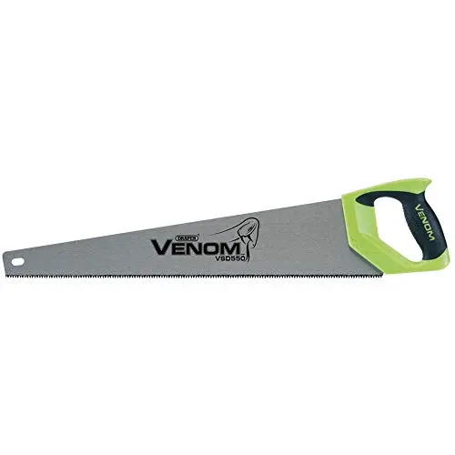 Draper Venom First Fix Werkzeugkasten mit 55 cm Holzhandsäge für Garten- und Holzarbeiten, Grün
