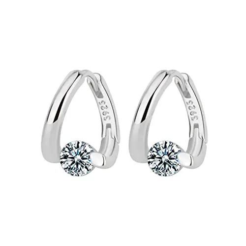 JkyKnowo Silberne Ohrstecker mit Diamant - Hypoallergener Vintage Damenschmuck, Geschenkidee für Damen