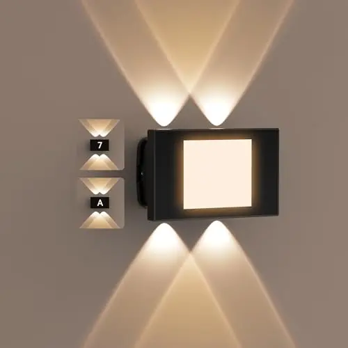 STASUN DIY Wandleuchte für Innen und Außen - 8W Warmweißes LED Licht, Moderne Beleuchtung für Wohnräume, Flure, Treppen, Hotel und Garage