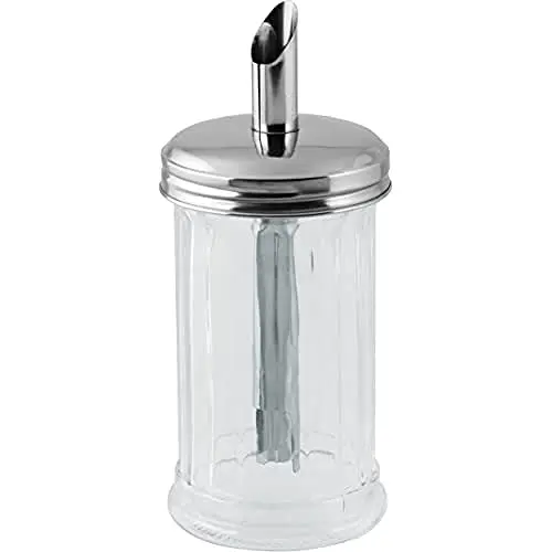 Fackelmann Zuckerdosierer BISTRO, Zuckerstreuer aus Glas mit Edelstahl-Deckel, 1 Stück