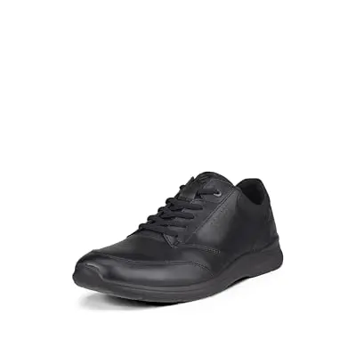 ECCO Irving Sneaker Herren, bequeme Herrenschuhe aus Leder für Büro und Freizeit