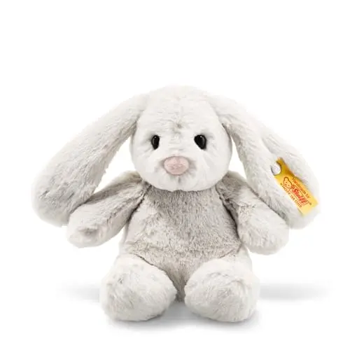 Steiff Hoppie Hase 18 cm - Flauschiges Plüschtier zum Kuscheln und Spielen für Kinder