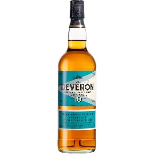 The Deveron Highland Single Malt Whisky, 10 Jahre alt, 40% Vol., 70 cl, mit Noten von Äpfeln, Karamell & Eiche, im Eichenfass gereift, ideales Geschenk
