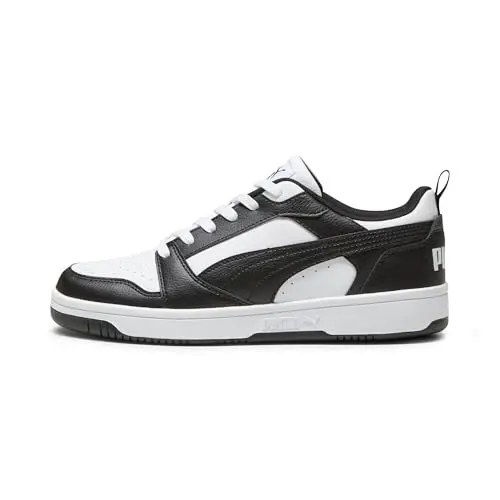 PUMA Rebound V6 Low Unisex Sneaker, Weiß/Schwarz, Größe 41 EU