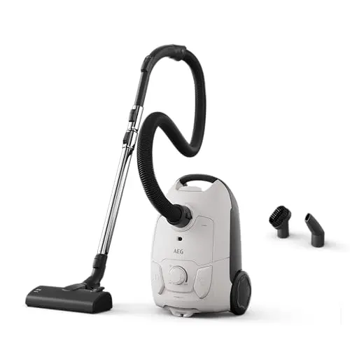 AEG CLEAN 5000 AB51C1SW Staubsauger mit Beutel – Hohe Saugleistung, AllFloor Bodendüse, 2in1 Multifunktionsdüse, 8,5 m Aktionsradius