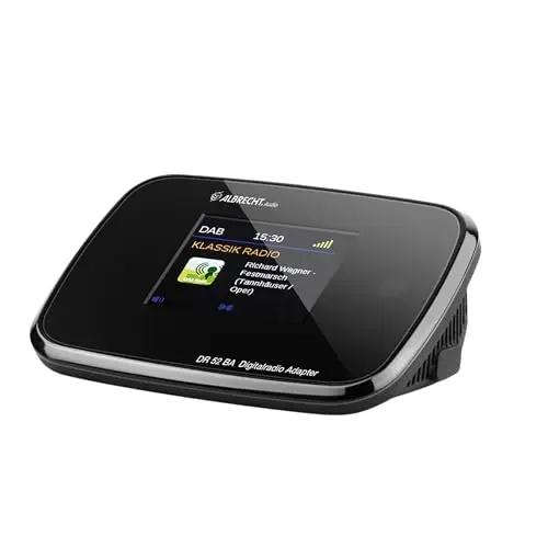 Albrecht DR 52 BA Digitalradio-Tuner für HiFi-Anlagen und UKW-Radios, DAB+ Empfang und Musik-Streaming, schwarz