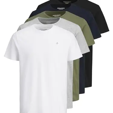 JACK & JONES Jorjxj Tee SS Crew Neck 5er Pack