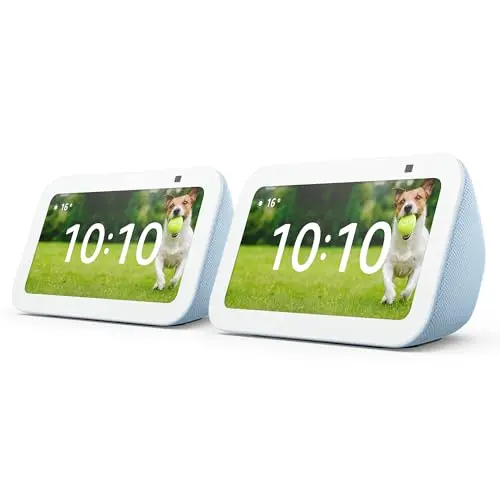 Echo Show 5 (Neueste Generation) – Kompakter smarter Touchscreen für Smart Home & mehr, Graublau, mit Alexa, 2er Pack