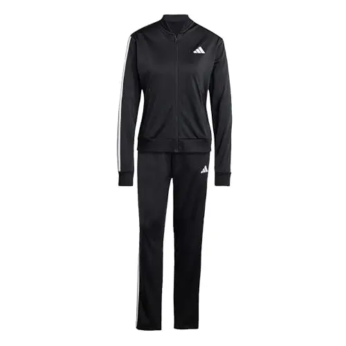 adidas Damen ESSENTIALS 3-STRIPES Trainingsanzug Schwarz, Größe S