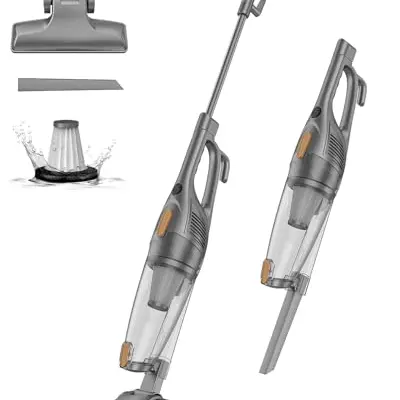 Redkey P5 400W Stielstaubsauger mit Kabel - 2-in-1, 4M Kabellänge, 1200ml, für Hartböden und Tierhaare, Schwarz