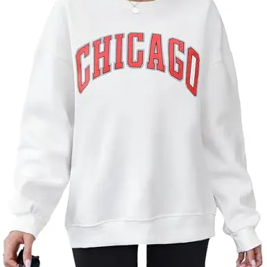 UMIPUBO Damen Sweatshirt Casual Vintage Rundhals Oversized Pullover (Weiß, XXL)