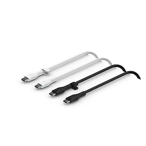 Belkin BoostCharge USB-C Ladekabel, 1 m, 2er-Pack, Schwarz/Weiß