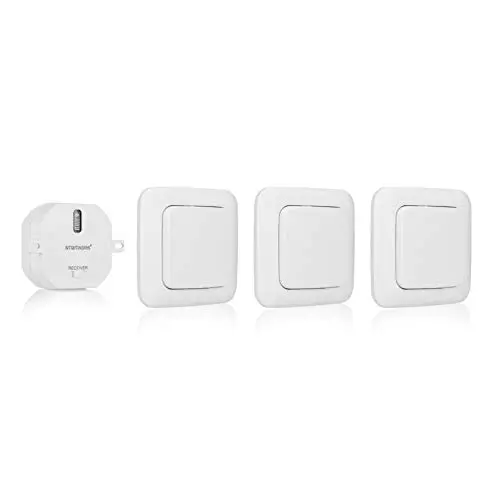 Smartwares Home Automation Set, Funkstecker, 3 Schalter, 1 Unterputzmodul – für Schlafzimmer
