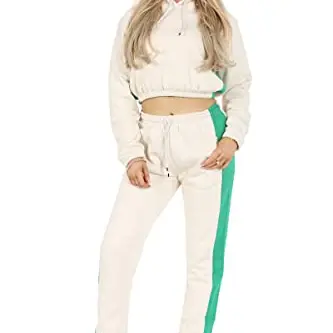 Bahob® Damen Sportswear Set, Trainingsanzug mit Kapuzenpullover und Jogginghose, von XS bis XXL