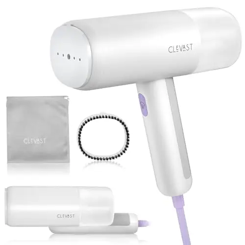 CLEVAST Faltbarer Dampfglätter, 1000W Handheld Steamer, 30s Aufheizung, 150ml Tank, tragbar für Zuhause und Reisen