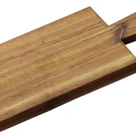 KESPER Schneidbrett mit Griff aus Akazienholz, 29 x 14 x 1,5 cm, braun