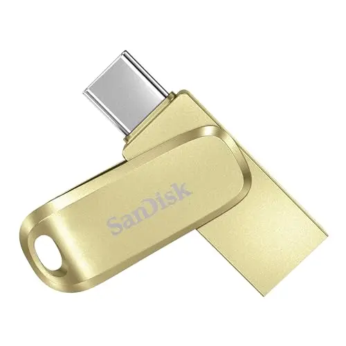 SanDisk Ultra Dual Drive Luxe USB-C 256 GB - Mobiler Speicher, 400 MB/s Lesen, Gold