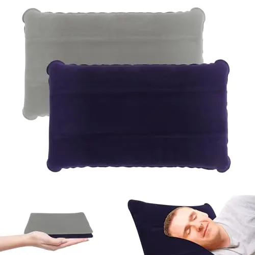 Lollanda 2er Set Aufblasbare Kissen für Strand und Camping, Ergonomisch und leicht für Reisen