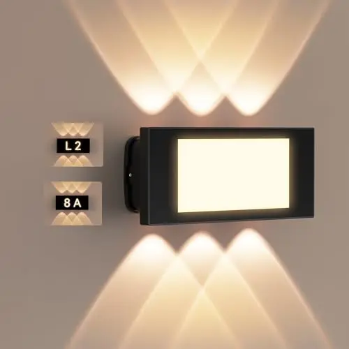 STASUN DIY Hausnummer Wandleuchte, moderne LED Wandlampe für Innen/Außen, warmweißes Licht, ideal für Wohnzimmer, Schlafzimmer, Korridor